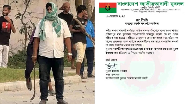 কুয়েটের ঘটনায় যুবদল নেতা বহিষ্কার